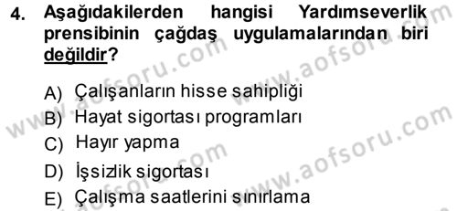 İşletme İlkeleri Dersi 2014 - 2015 Yılı (Final) Dönem Sonu Sınav Soruları 4. Soru