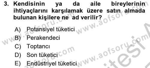 İşletme İlkeleri Dersi 2016 - 2017 Yılı 3 Ders Sınav Soruları 3. Soru