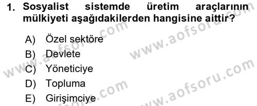 İşletme İlkeleri Dersi 2017 - 2018 Yılı (Final) Dönem Sonu Sınav Soruları 1. Soru