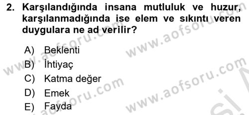 İşletme İlkeleri Dersi 2022 - 2023 Yılı Yaz Okulu Sınav Soruları 2. Soru