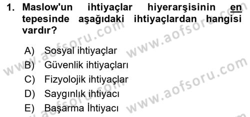 İşletme İlkeleri Dersi 2024 - 2025 Yılı (Vize) Ara Sınav Soruları 1. Soru