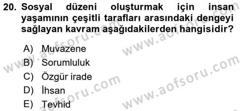 İşletme İlkeleri Dersi 2025 - 2026 Yılı (Vize) Ara Sınav Soruları 20. Soru