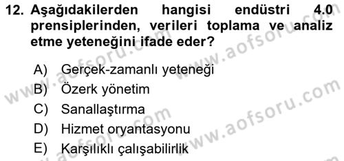İşletme Fonksiyonları Dersi 2025 - 2026 Yılı (Vize) Ara Sınav Soruları 12. Soru