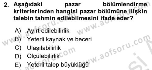 İşletme Fonksiyonları Dersi 2025 - 2026 Yılı (Final) Dönem Sonu Sınav Soruları 2. Soru