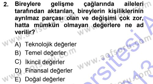 Genel İşletme Dersi 2012 - 2013 Yılı (Final) Dönem Sonu Sınav Soruları 2. Soru
