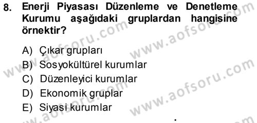 Genel İşletme Dersi 2013 - 2014 Yılı (Vize) Ara Sınav Soruları 8. Soru