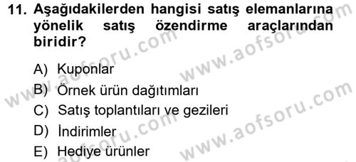 Genel İşletme Dersi 2014 - 2015 Yılı (Final) Dönem Sonu Sınav Soruları 11. Soru