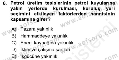 Genel İşletme Dersi 2017 - 2018 Yılı 3 Ders Sınav Soruları 6. Soru