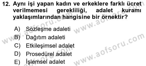 Genel İşletme Dersi Ara Sınavı Deneme Sınav Soruları 12. Soru