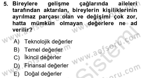 Genel İşletme Dersi 2017 - 2018 Yılı (Vize) Ara Sınav Soruları 5. Soru