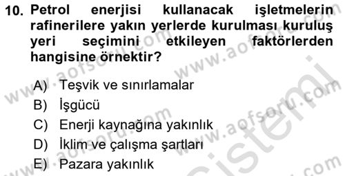 Genel İşletme Dersi 2018 - 2019 Yılı 3 Ders Sınav Soruları 10. Soru
