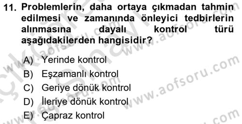 Genel İşletme Dersi 2018 - 2019 Yılı 3 Ders Sınav Soruları 11. Soru