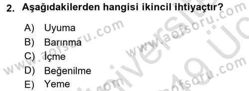 Genel İşletme Dersi 2018 - 2019 Yılı 3 Ders Sınav Soruları 2. Soru