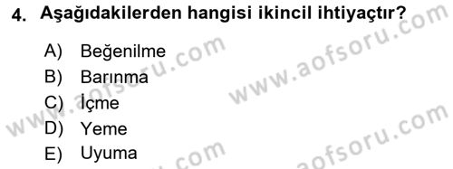 Genel İşletme Dersi Ara Sınavı Deneme Sınav Soruları 4. Soru