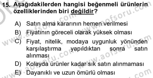 Genel İşletme Dersi 2018 - 2019 Yılı Yaz Okulu Sınav Soruları 15. Soru