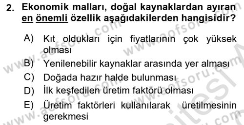 Genel İşletme Dersi 2019 - 2020 Yılı (Vize) Ara Sınav Soruları 2. Soru