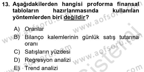 Genel İşletme Dersi 2022 - 2023 Yılı (Final) Dönem Sonu Sınav Soruları 13. Soru