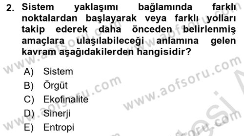 Genel İşletme Dersi 2023 - 2024 Yılı (Vize) Ara Sınav Soruları 2. Soru