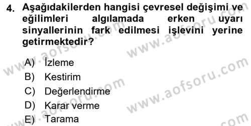 Genel İşletme Dersi 2023 - 2024 Yılı (Vize) Ara Sınavı 4. Soru