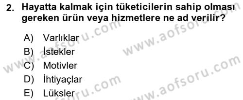 Genel İşletme Dersi 2023 - 2024 Yılı Yaz Okulu Sınav Soruları 2. Soru
