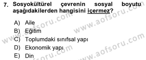 Genel İşletme Dersi Ara Sınavı Deneme Sınav Soruları 7. Soru