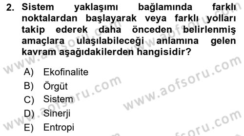 Genel İşletme Dersi 2024 - 2025 Yılı Yaz Okulu Sınav Soruları 2. Soru