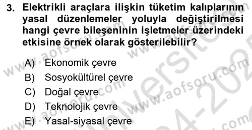 Genel İşletme Dersi 2024 - 2025 Yılı Yaz Okulu Sınav Soruları 3. Soru