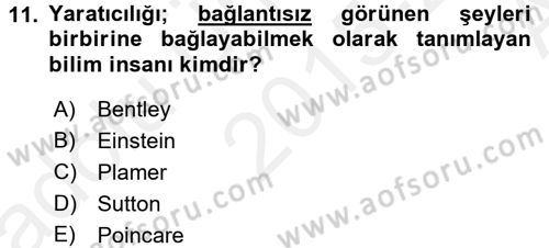 Girişimcilik Dersi 2015 - 2016 Yılı (Vize) Ara Sınav Soruları 11. Soru