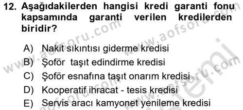Girişimcilik Dersi 2015 - 2016 Yılı (Final) Dönem Sonu Sınav Soruları 12. Soru