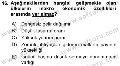 Girişimcilik Dersi 2015 - 2016 Yılı (Final) Dönem Sonu Sınav Soruları 16. Soru