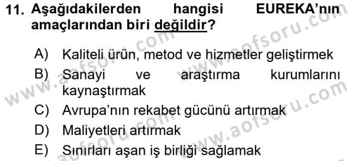 Girişimcilik Dersi 2016 - 2017 Yılı (Final) Dönem Sonu Sınav Soruları 11. Soru