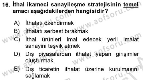 Girişimcilik Dersi 2016 - 2017 Yılı (Final) Dönem Sonu Sınav Soruları 16. Soru