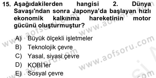 Girişimcilik Dersi 2017 - 2018 Yılı 3 Ders Sınav Soruları 15. Soru