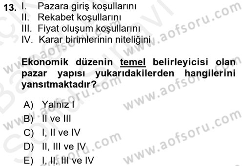 Girişimcilik Dersi 2017 - 2018 Yılı (Final) Dönem Sonu Sınav Soruları 13. Soru
