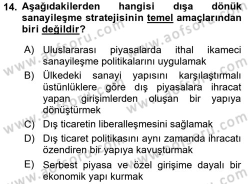 Girişimcilik Dersi 2017 - 2018 Yılı (Final) Dönem Sonu Sınav Soruları 14. Soru