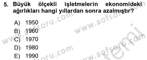 Girişimcilik Dersi 2021 - 2022 Yılı (Vize) Ara Sınav Soruları 5. Soru