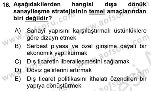 Girişimcilik Dersi 2023 - 2024 Yılı (Final) Dönem Sonu Sınav Soruları 16. Soru