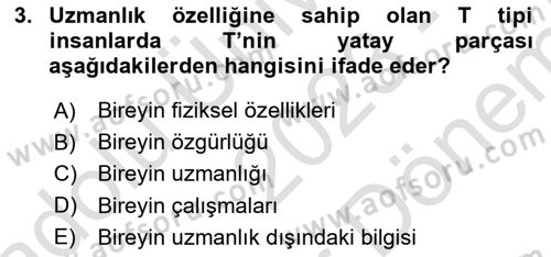 Girişimcilik Dersi 2023 - 2024 Yılı (Final) Dönem Sonu Sınav Soruları 3. Soru