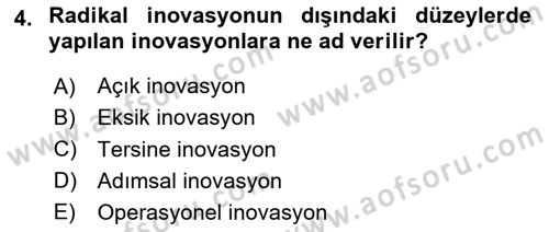 Girişimcilik Dersi 2023 - 2024 Yılı (Final) Dönem Sonu Sınav Soruları 4. Soru