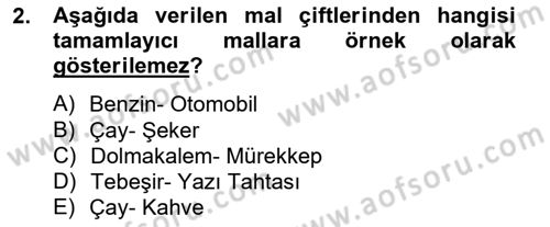 Ekonomik Analiz Dersi 2012 - 2013 Yılı (Vize) Ara Sınav Soruları 2. Soru