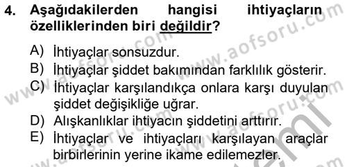Ekonomik Analiz Dersi 2012 - 2013 Yılı (Vize) Ara Sınav Soruları 4. Soru