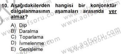 Ekonomik Analiz Dersi 2012 - 2013 Yılı (Final) Dönem Sonu Sınav Soruları 10. Soru