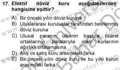 Ekonomik Analiz Dersi 2012 - 2013 Yılı (Final) Dönem Sonu Sınav Soruları 17. Soru