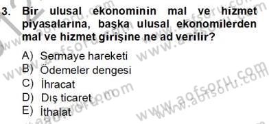 Ekonomik Analiz Dersi 2012 - 2013 Yılı (Final) Dönem Sonu Sınav Soruları 3. Soru