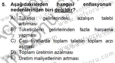 Ekonomik Analiz Dersi 2012 - 2013 Yılı (Final) Dönem Sonu Sınav Soruları 5. Soru