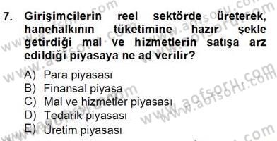 Ekonomik Analiz Dersi 2012 - 2013 Yılı (Final) Dönem Sonu Sınav Soruları 7. Soru