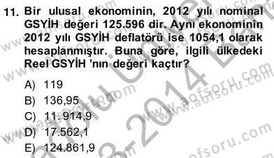 Ekonomik Analiz Dersi 2013 - 2014 Yılı (Vize) Ara Sınav Soruları 11. Soru