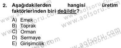 Ekonomik Analiz Dersi 2013 - 2014 Yılı (Vize) Ara Sınav Soruları 2. Soru