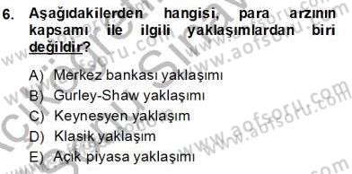 Ekonomik Analiz Dersi 2013 - 2014 Yılı (Final) Dönem Sonu Sınav Soruları 6. Soru