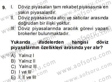 Ekonomik Analiz Dersi 2013 - 2014 Yılı (Final) Dönem Sonu Sınav Soruları 9. Soru